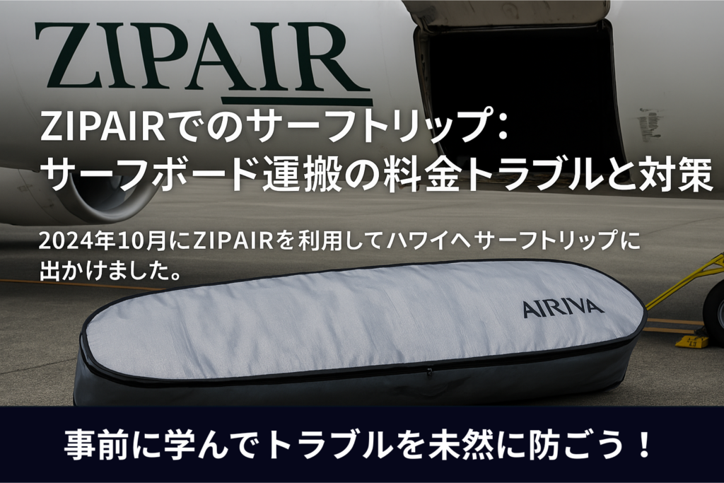 ZIPAIRでのサーフトリップ：サーフボード運搬の料金トラブルと対策